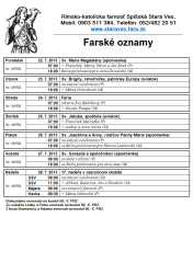 21.7.2013 Farské oznamy - 