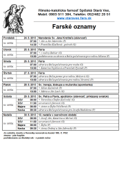 23.6.2013 Farské oznamy - 